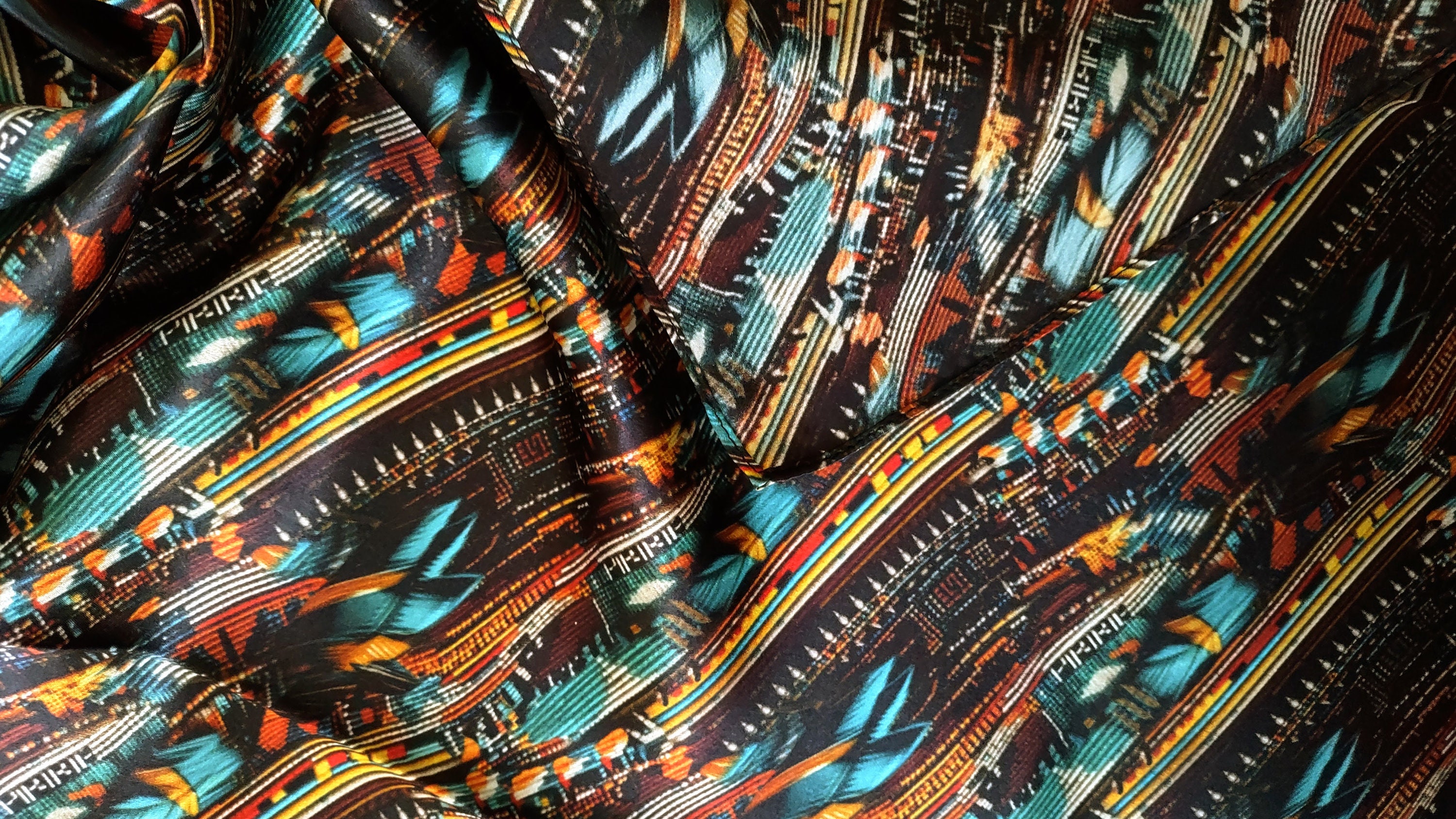 Wild Rag Native Wild Rag 100% SILK Seed Bead Native Style Cowboy Western Neck Scarf ...