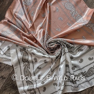 Wild Rag BARGAIN CORNER PAISLEY 137 Pastel Dusty Pink or Green Classic ...