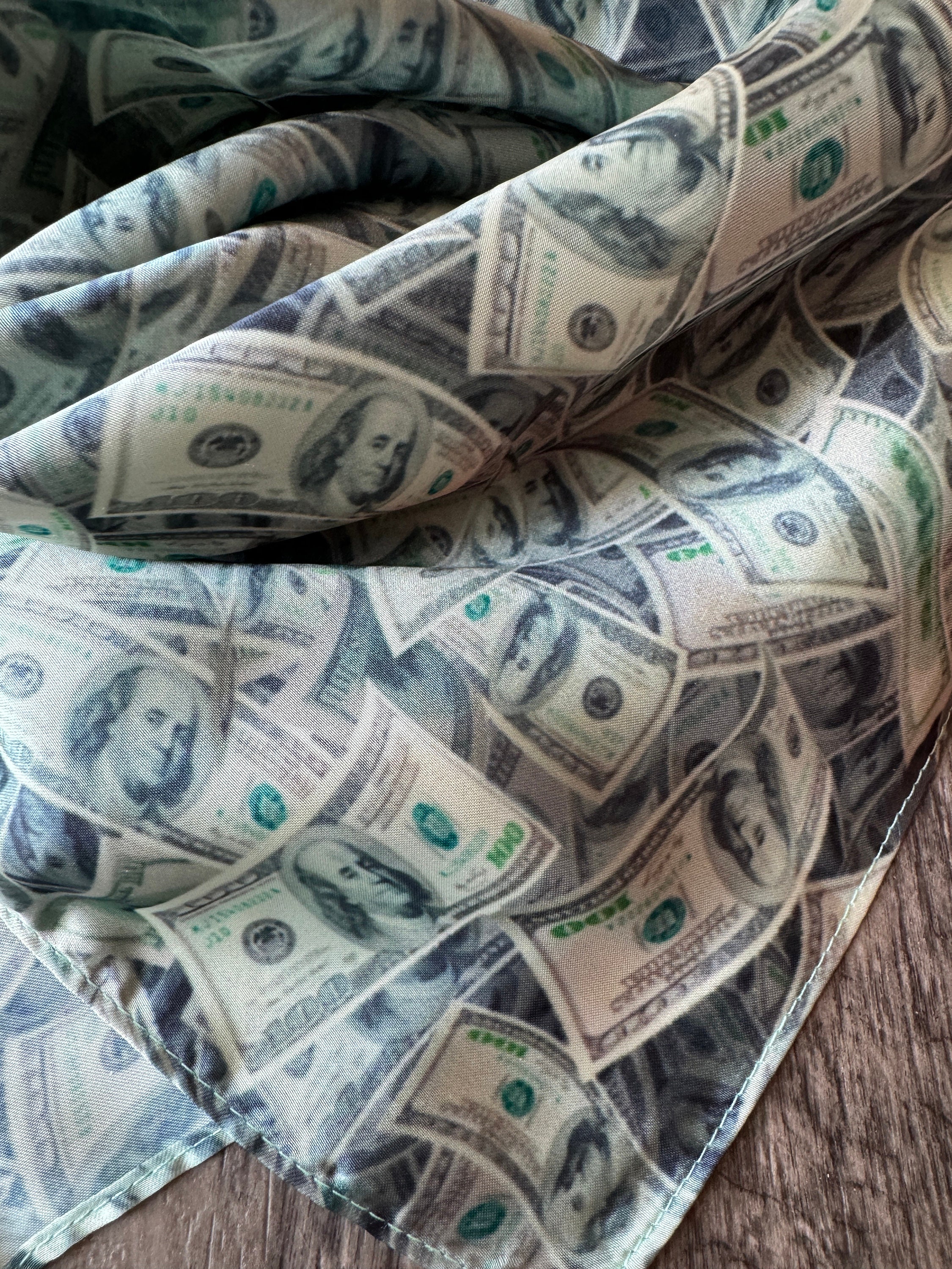 WILD RAG Money Benajamins 100 Dollar Bill Cowboy Western Neck Scarf ...