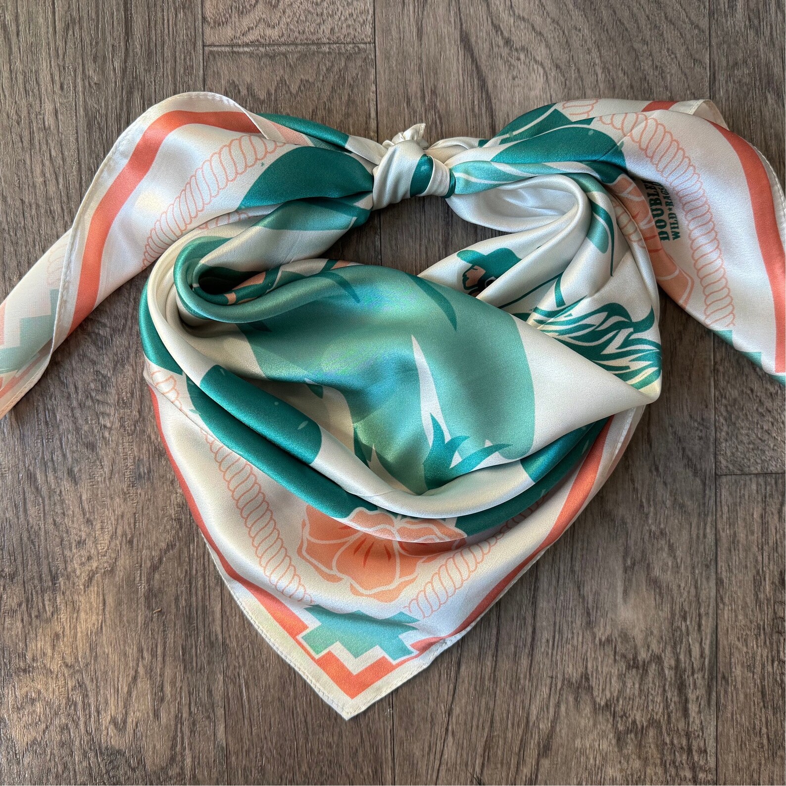 Cowboy Neck Rags Wild Rag 100% SILK Desert Cowgirl and Cactus Cowboy Neck Scarf Bandanna ...