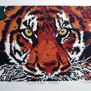 Sumatran Tiger Print - Screenprinting - Art
