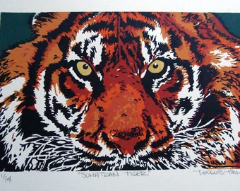 Sumatran Tiger Print - Screenprinting - Art