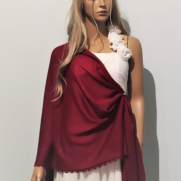 burgundy wraps and shawls