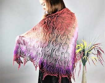 Alpaca Wool Shawl,Rainbow Shawl,Mohair Shawl,Bridal Shawl,Handmade shawl,Wool Shawl,Wedding Shawl,Knitted Shawl,Black shawl,Summer Shawl