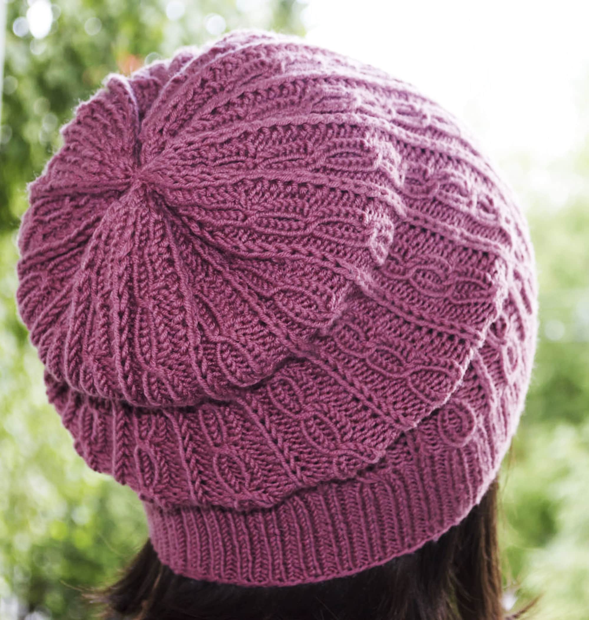 Loose knitting beanie Gable knit beanie for women Slouchy Etsy
