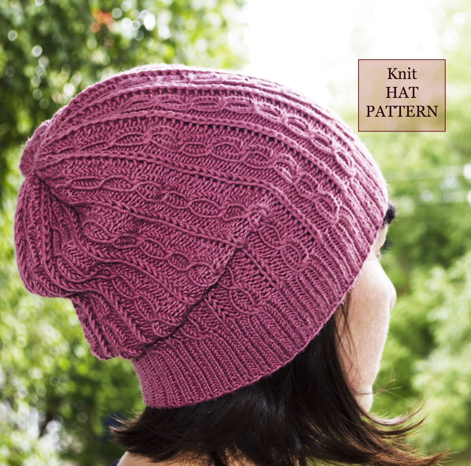 Loose knitting beanie Gable knit beanie for women Slouchy Etsy