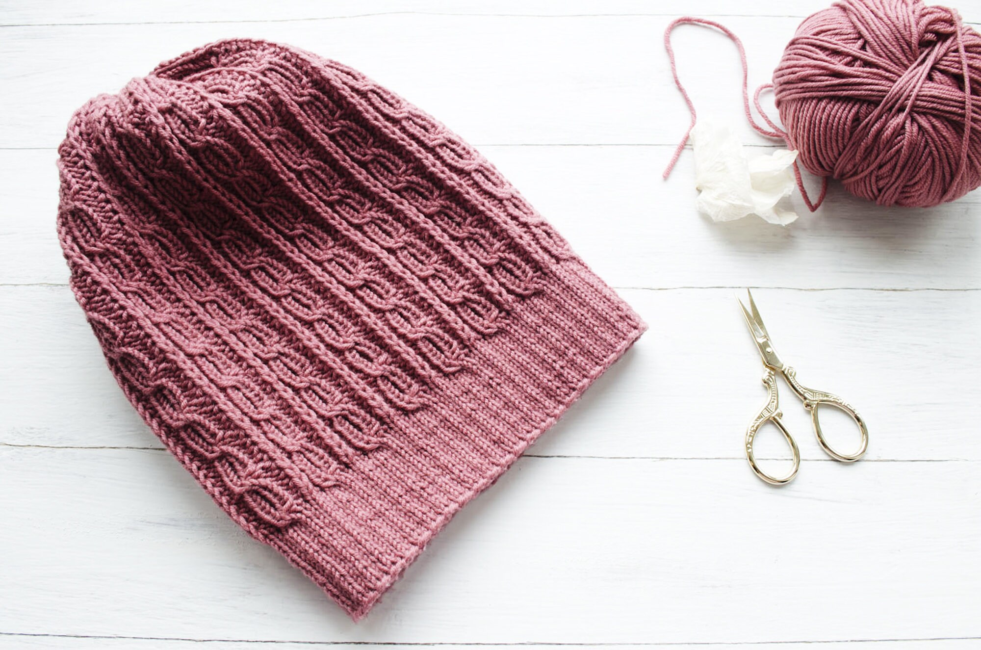 Loose knitting beanie Gable knit beanie for women Slouchy Etsy