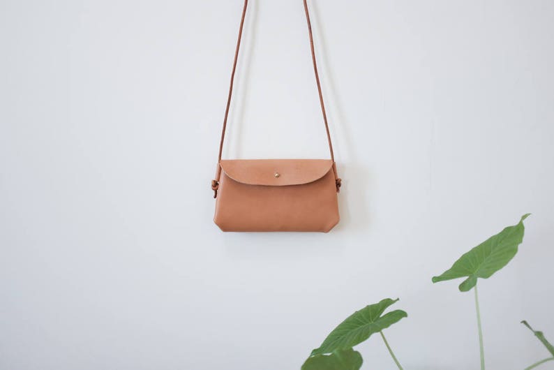 Small Envelope Crossbody Bag minimal leather shoulder bag Etsy