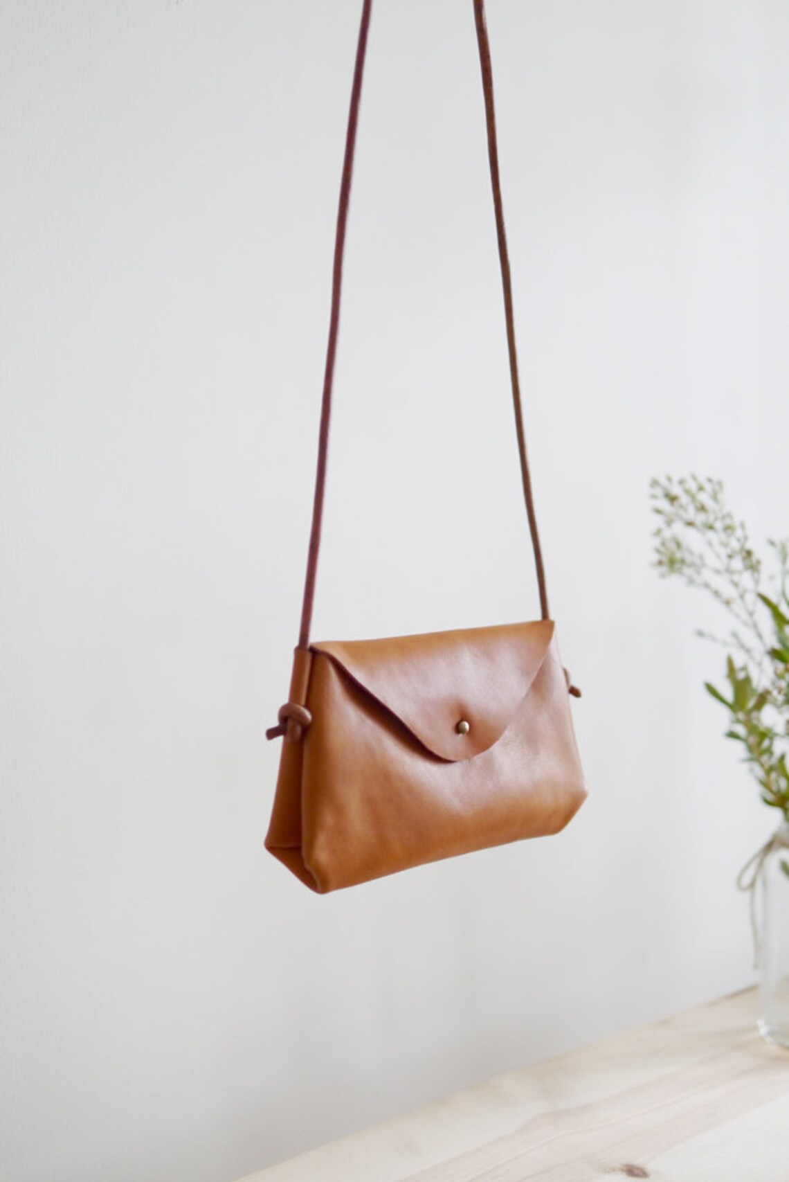 Small Envelope Crossbody Bag minimal leather shoulder bag Etsy