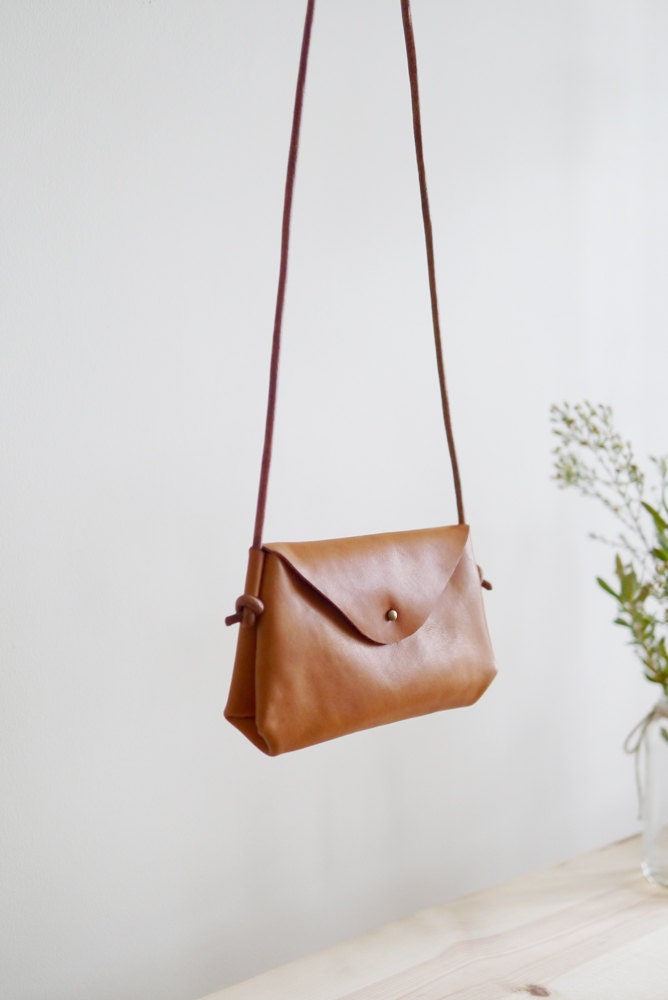 Small Envelope Crossbody Bag minimal leather shoulder bag | Etsy