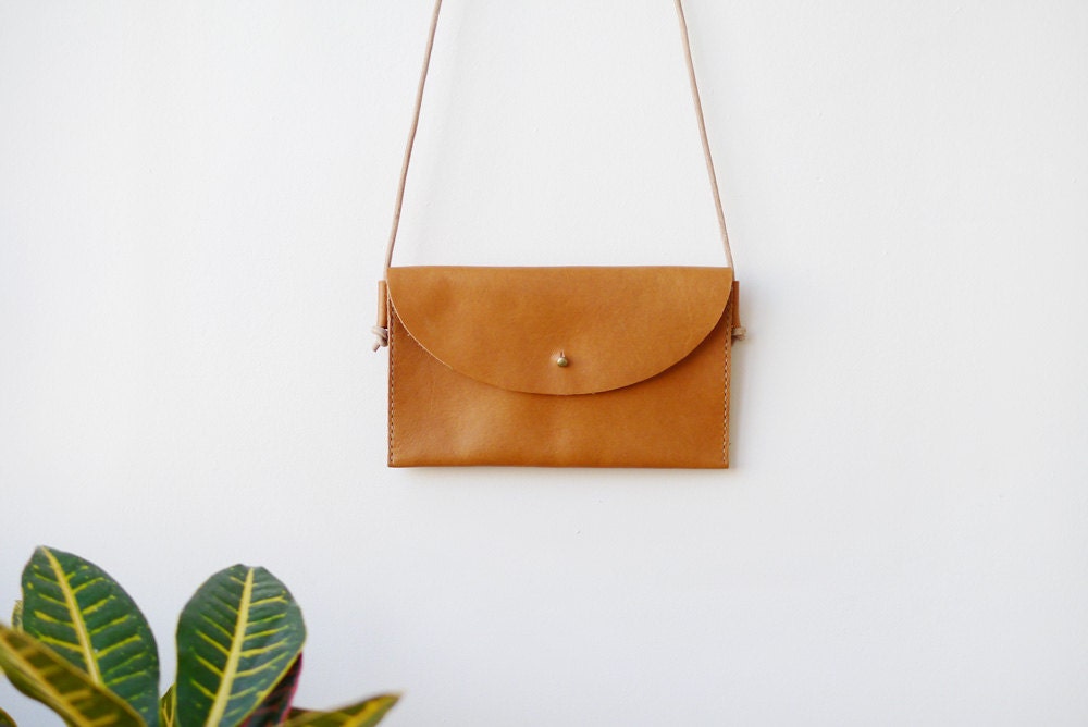 Three Pocket Crossbody Bag leather shoulder bag | Etsy