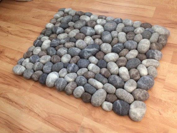 Felt Stone Rug Bath Mat Super Soft With Soft Core 3d Etsy