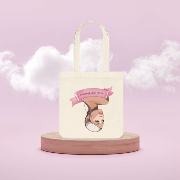 Ariana Grande Sweetener "I'm Better Off" Hand Drawn Ari Portrait by Monachism Woven Tote Bag