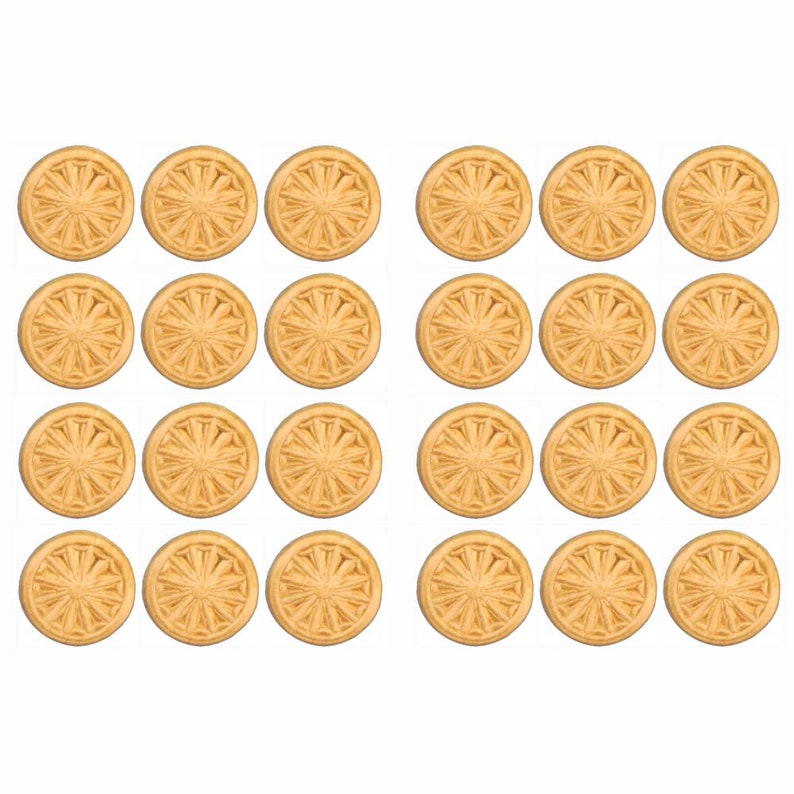 Wood Carvings Birch 1-18 Round Pinwheel Appliques Choose Quantity
