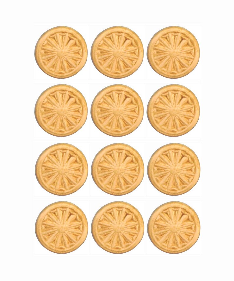 Wood Carvings Birch 1-18 Round Pinwheel Appliques Choose Quantity