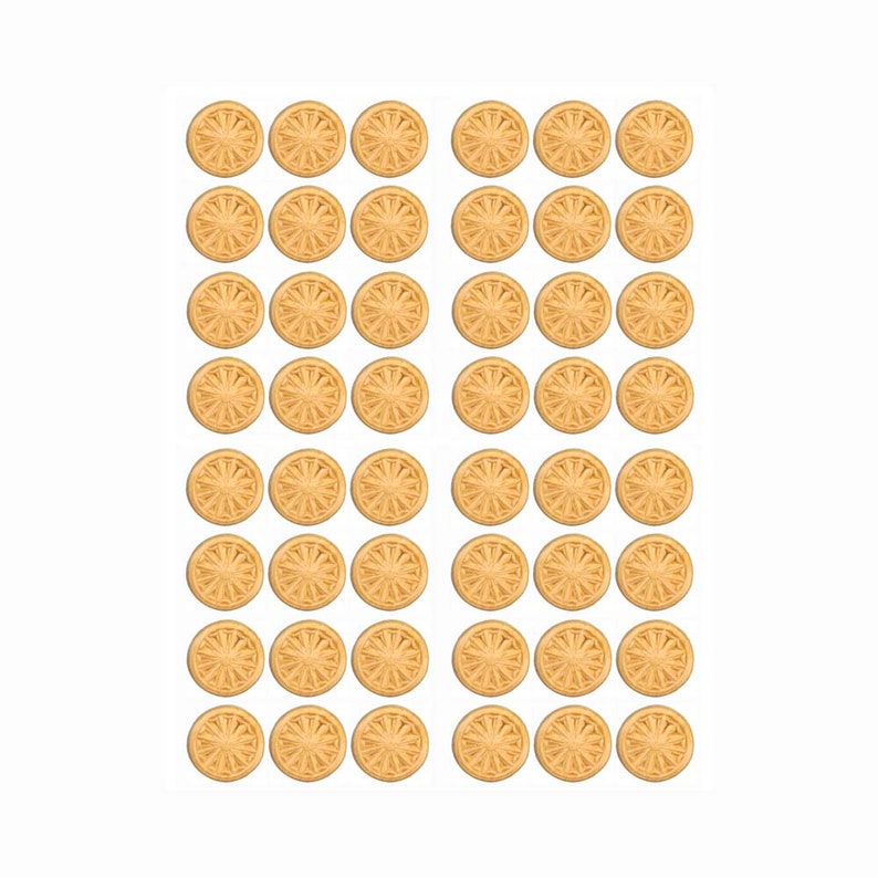 Wood Carvings Birch 1-18 Round Pinwheel Appliques Choose Quantity
