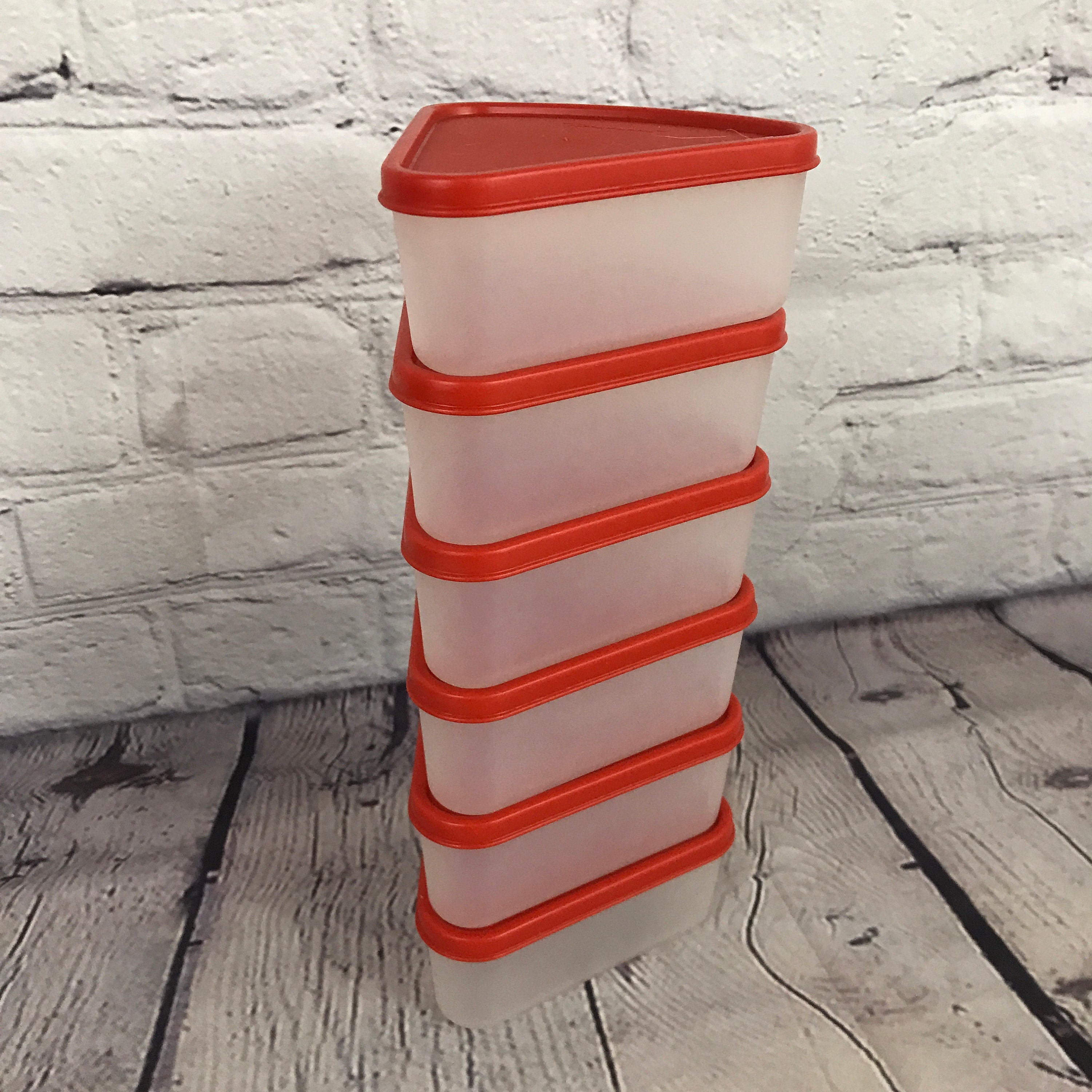Vintage Tupperware Modular Wedge Mates Storage w/ Lazy Susan Etsy