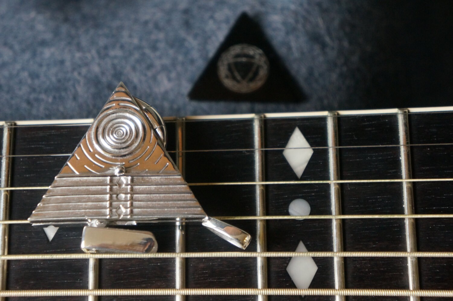 Sterling Silver Triangular Locket for Guitar Picks Etsy UK