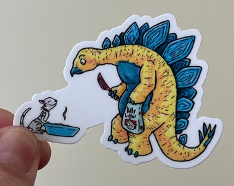 Stegosaurus - Dinosaurs love Cats sticker