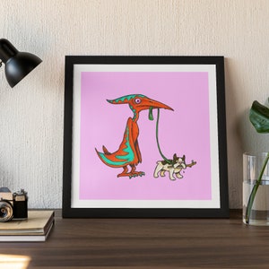 Pteranodon (Jurassic Dog Park) 8 x 8 Print