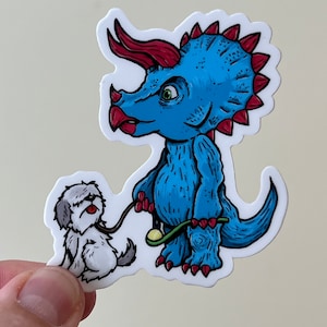 Triceratops - Jurassic Dog park sticker