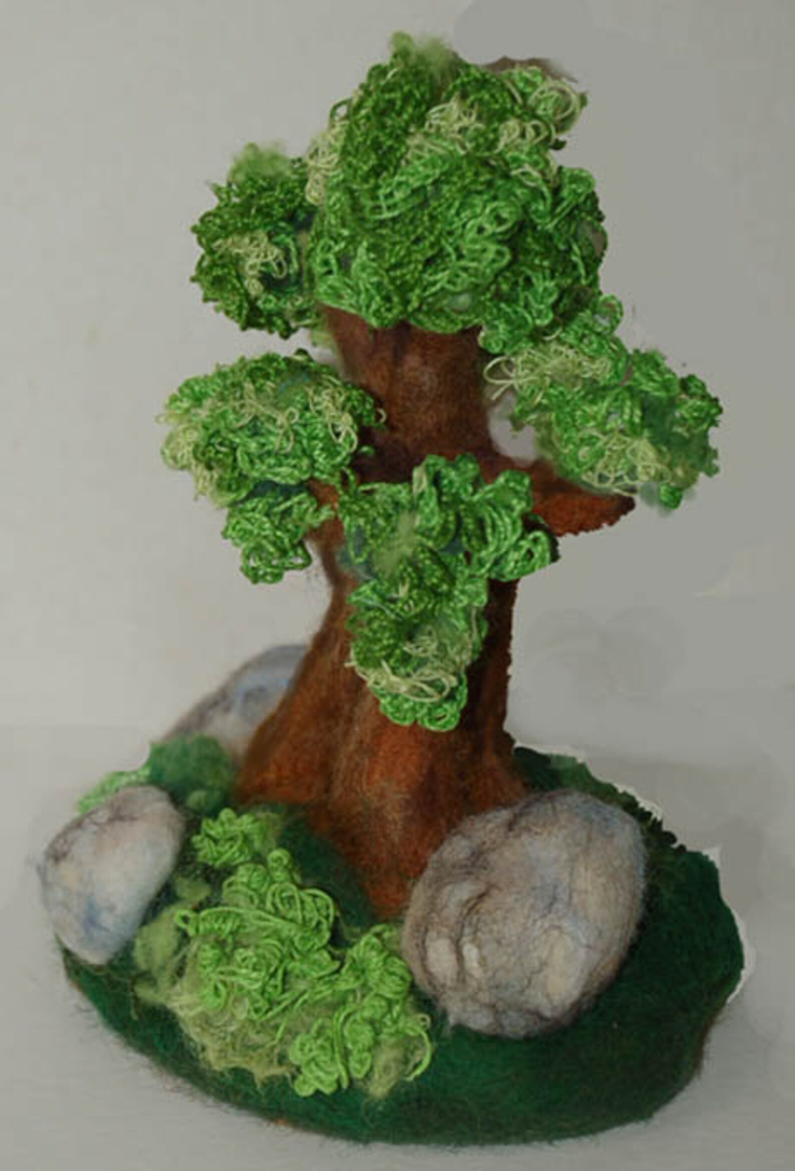Felted bonsai tree sculpture Fiber art bonsai sculpture Etsy