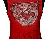 Felted unique tunic, Felt  clothing , Felt fashion , Wet felting , Crazy wool , Lacy felt , Fiber and textile art , OOAK