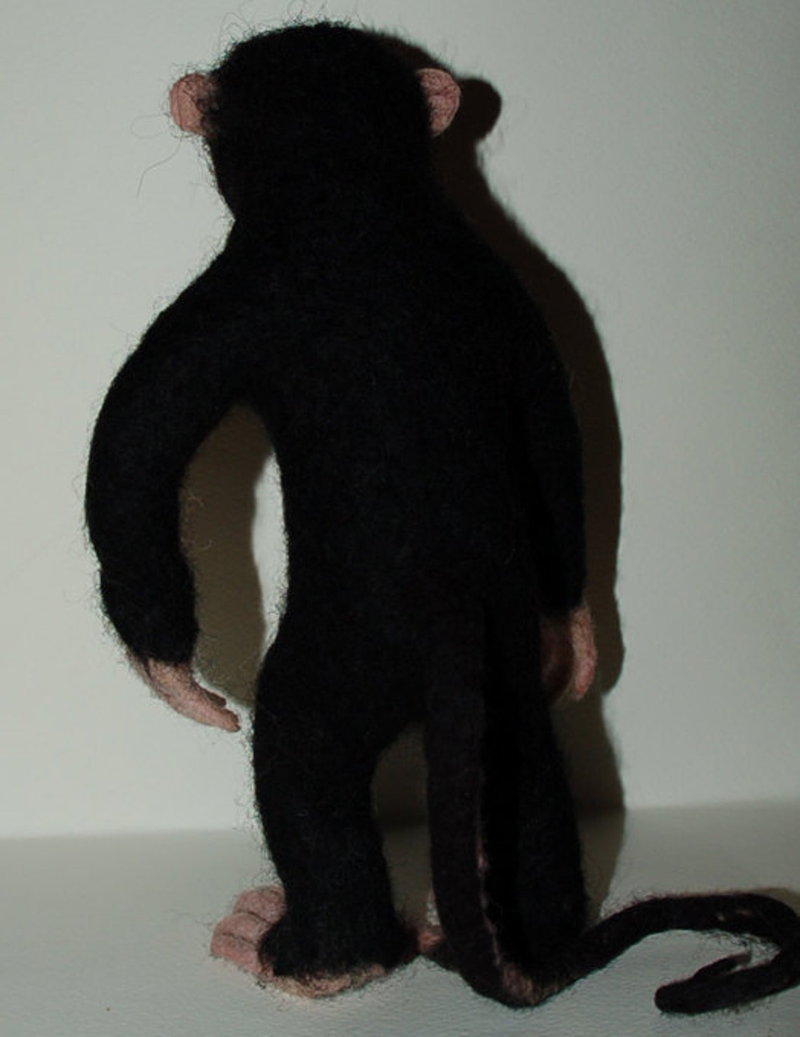 Unique Needle Felting Monkey Sculpture , Felted Collectibles Animals