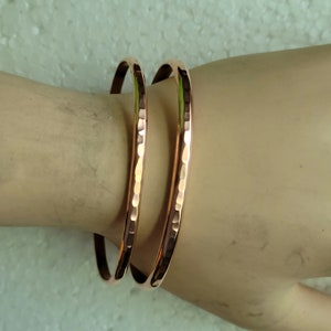 Hammered copper bracelet