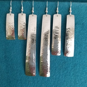 Hammered Sterling Silver Earrings image 3