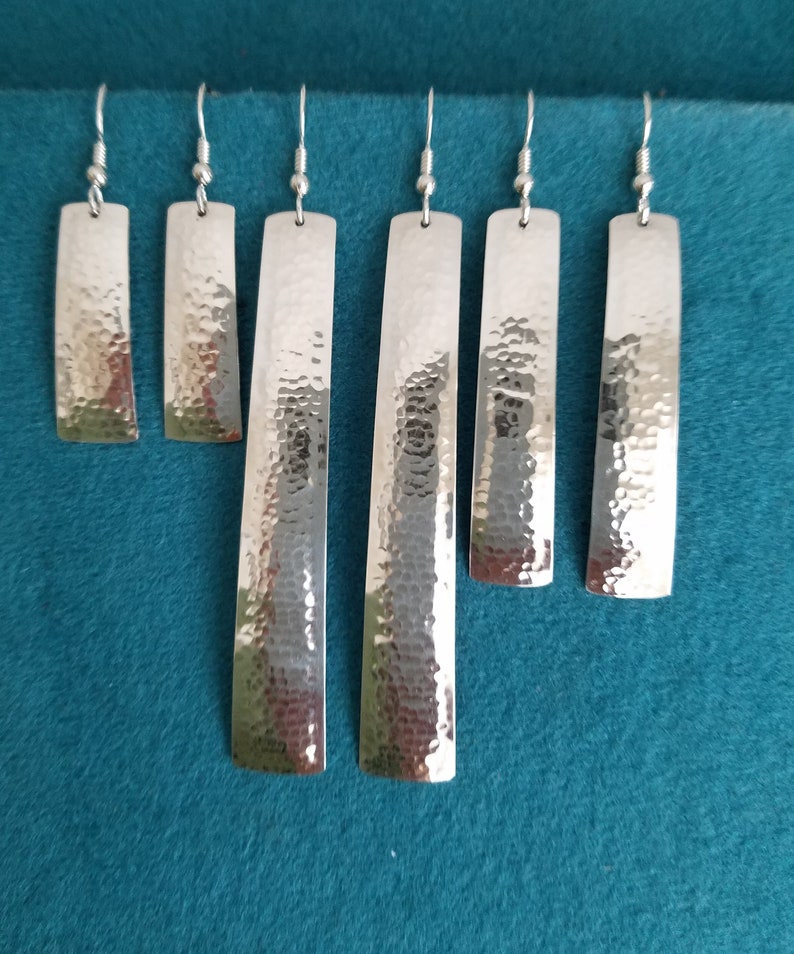 Hammered Sterling Silver Earrings image 3