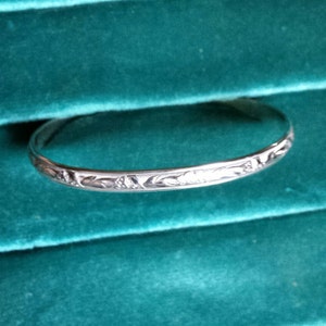 Sterling Silver pattern wire cuff bracelet