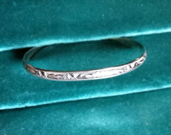Sterling Silver pattern wire cuff bracelet