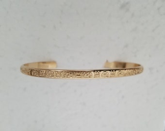 Gold filled cuff bracelet