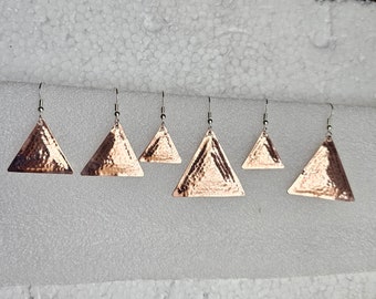 Hammered Copper Earrings