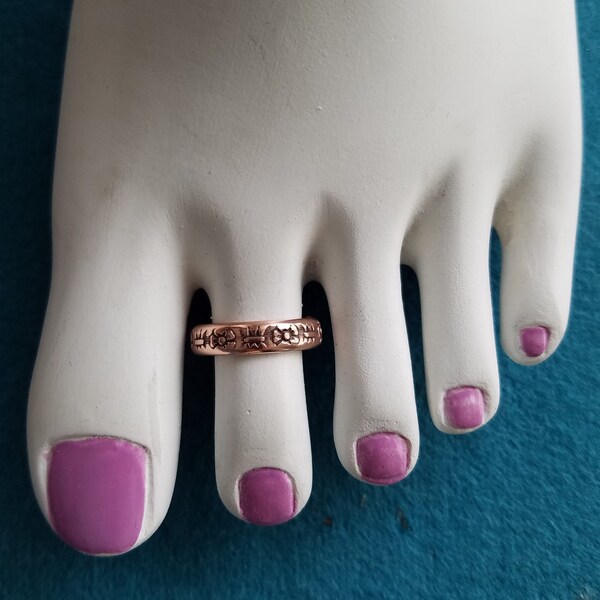 Solid Copper Toe Ring