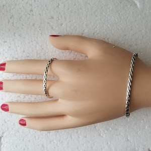 Mother Daughter sterling bracelet set