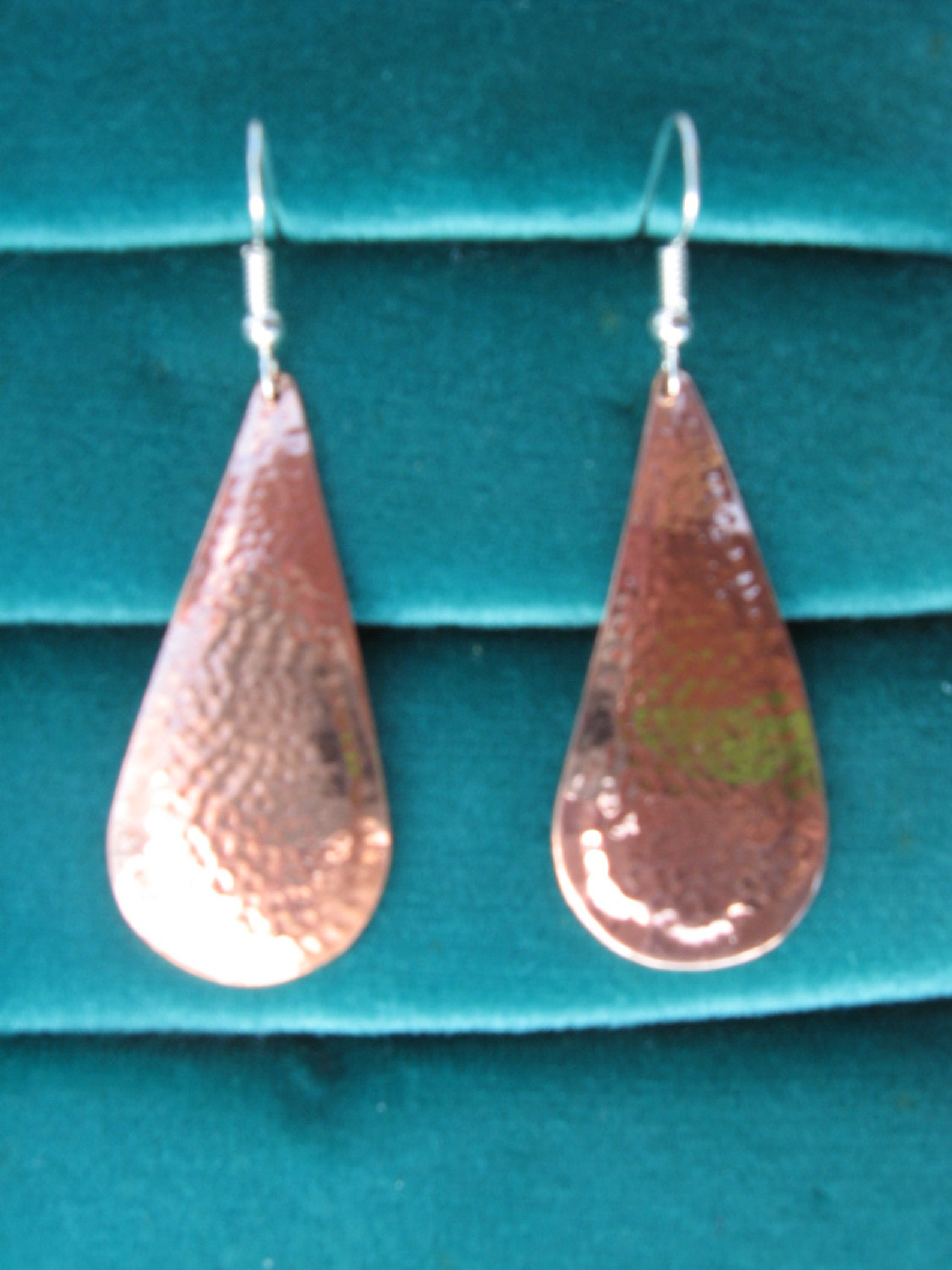 Hammered Copper Earrings Etsy