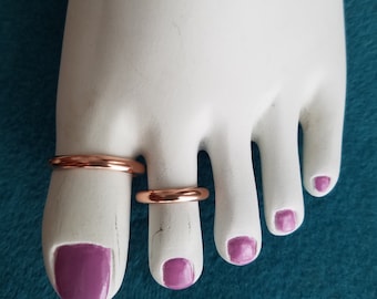 Solid Copper Toe Ring