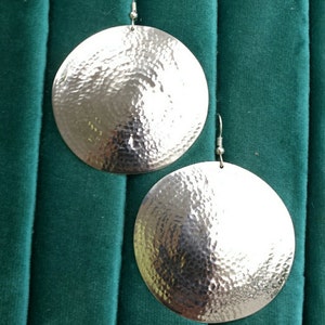 Sterling Silver Hammered earrings image 1