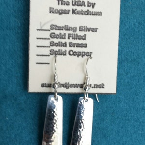 Hammered Sterling Silver Earrings image 5