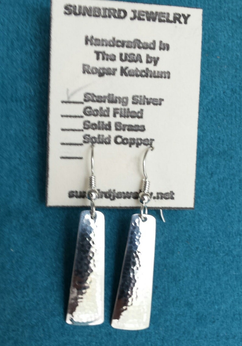 Hammered Sterling Silver Earrings image 5