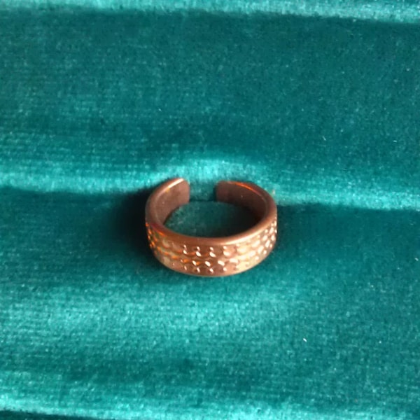 Solid Copper Toe Ring Adjustable