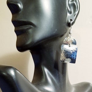hammered sterling silver earrings