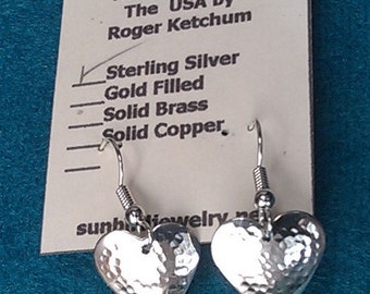 Sterling silver heart earrings