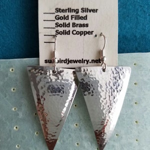 Sterling Silver hammered earrings