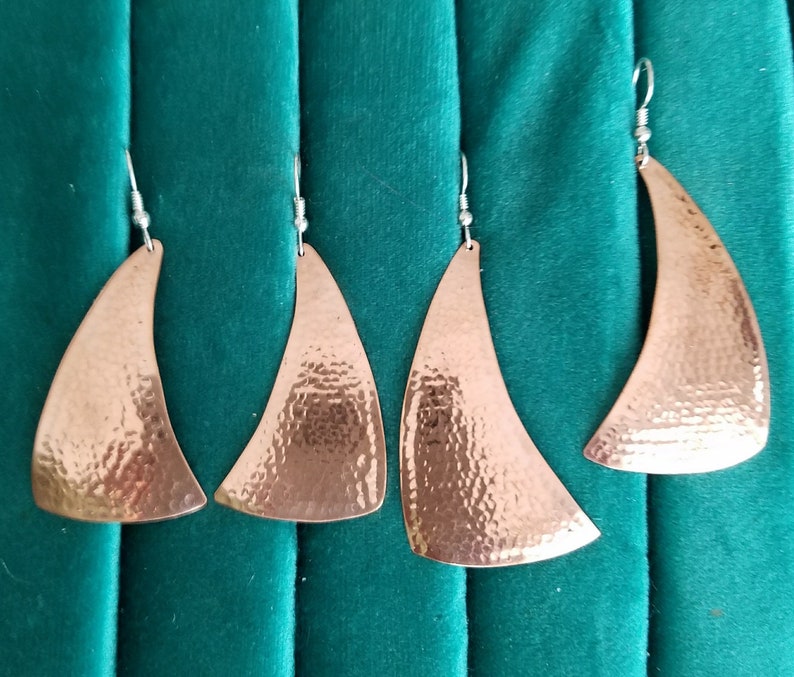 Hammered Copper Earrings