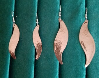 Hammered Copper Earrings