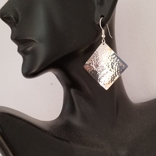 Hammered Sterling Silver Earrings