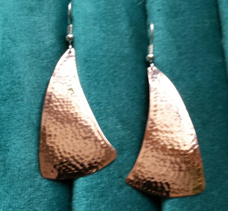 Hammered Copper Earrings